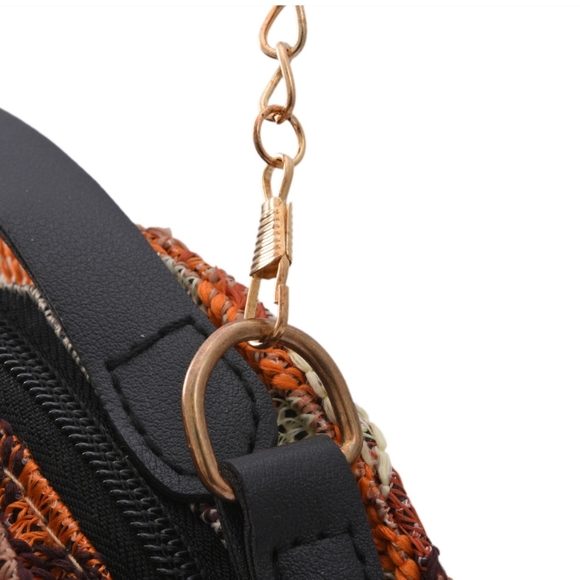 Thailand Designer ,ROYAL SIAMESE Handmade Embroidery Orange Faux Leather NWT - Picture 5 of 5